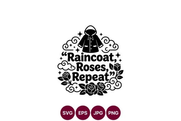 Download Raincoat Roses Repeat Floral Vector Art - Repeat floral Collection