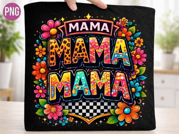 Download Groovy Mama Repeat Floral Checkered PNG - Repeat floral Collection